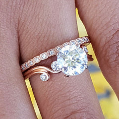 Style 103319: Double Swirl Lab Diamond Engagement Ring
