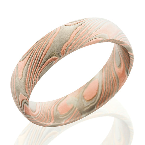 Style 103843: Mokume 5mm Domed with PD, SS
