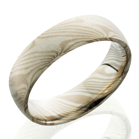 Style 103847: Mokume 5mm Domed with PD, SS