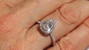 Style 104614: Apex Set Pear Shape Halo Diamond Engagement Ring