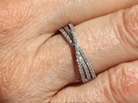 Style 103368: Three row diamond bridge wedding band, 1/3ct t.w.