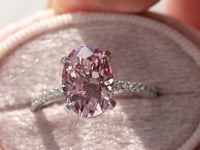 Style 103396: The Victoria Engagement Ring with Radiance® Antique Oval Lab Grown Sapphire and Lab Diamonds