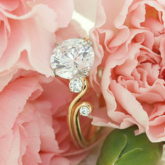 Style 103319: Double Swirl Lab Diamond Engagement Ring