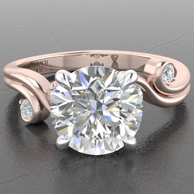 Style 103319: Double Swirl Lab Diamond Engagement Ring