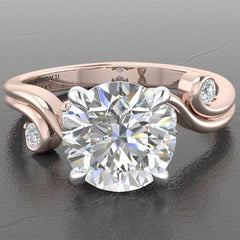 Style 103319: Double Swirl Lab Diamond Engagement Ring