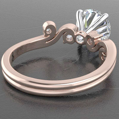 Style 103319: Double Swirl Lab Diamond Engagement Ring