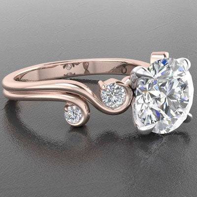 Style 103319: Double Swirl Lab Diamond Engagement Ring