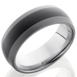 Style 103855: Ceramic and Tungsten 8mm Domed Band