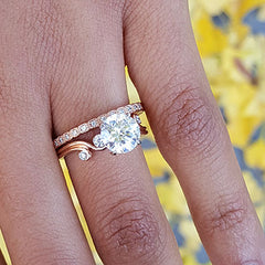 Style 103319: Double Swirl Lab Diamond Engagement Ring