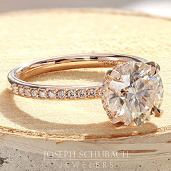 Style 103327: The Mini Blake Engagement Ring with Pave Under Bezel