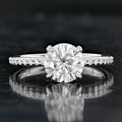 Stone View - Top - The Adeline Delicate Solitaire Engagement Ring