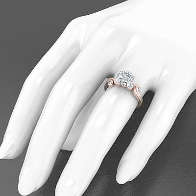 Style 103319: Double Swirl Lab Diamond Engagement Ring