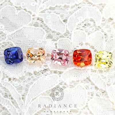 Style 103396: The Victoria Engagement Ring with Radiance® Antique Oval Lab Grown Sapphire and Lab Diamonds