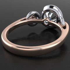 Style 103317: Half Bezel Set Ribbon Ring With Surprise Diamond