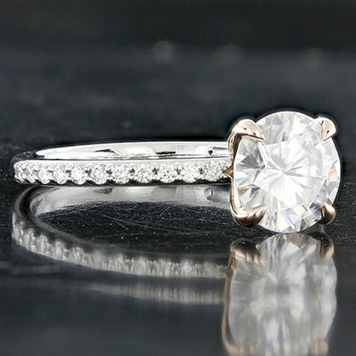 Side Stone Detail - The Adeline Solitaire