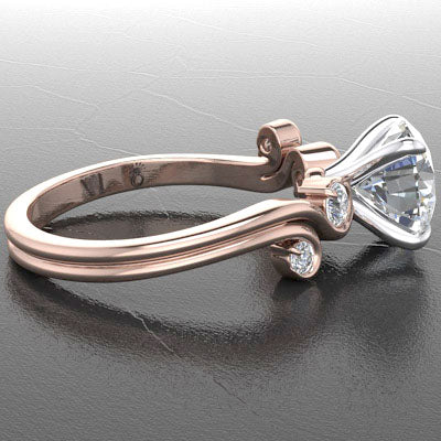 Style 103319: Double Swirl Lab Diamond Engagement Ring