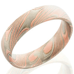 Style 103843: Mokume 5mm Domed with PD, SS