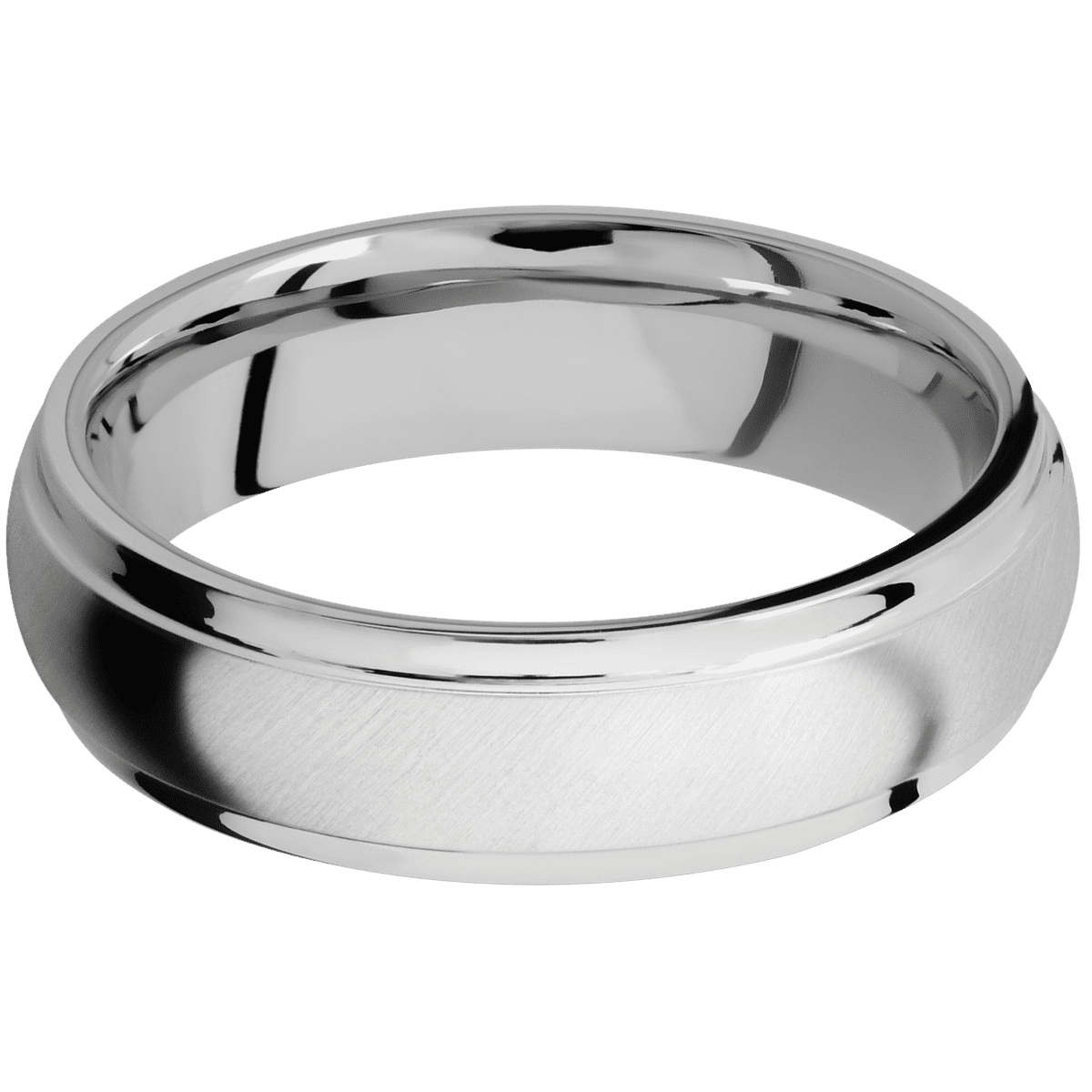 14K White Gold + Anglesatin , Polish Finish + Titanium