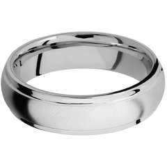 14K White Gold + Anglesatin , Polish Finish + Titanium