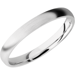 14K White Gold + Satin Finish