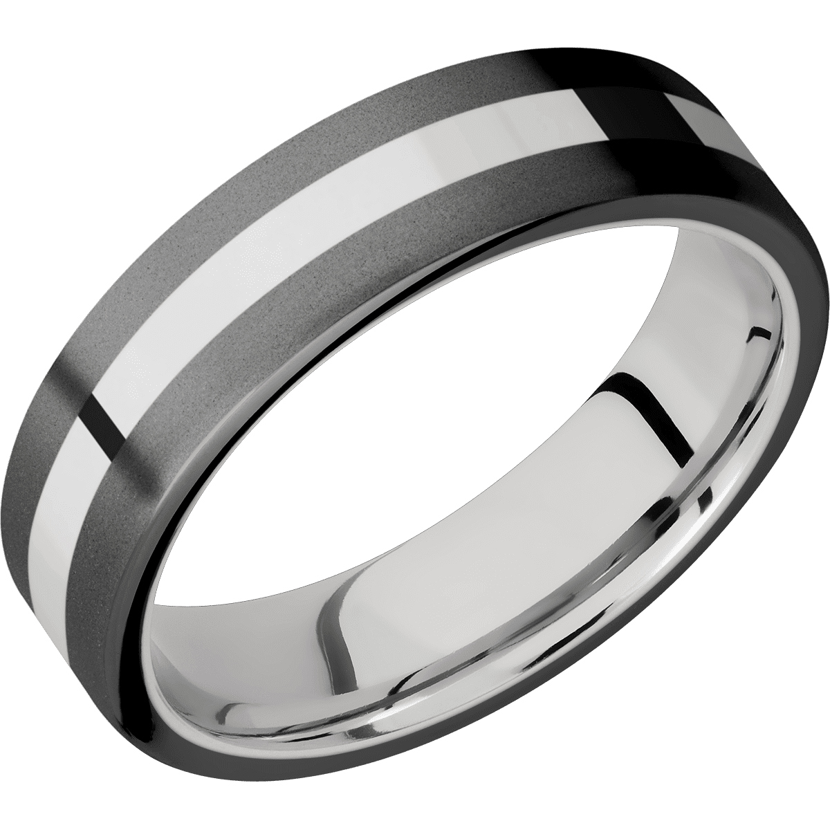 Zirconium + Bead Finish + Palladium Silver