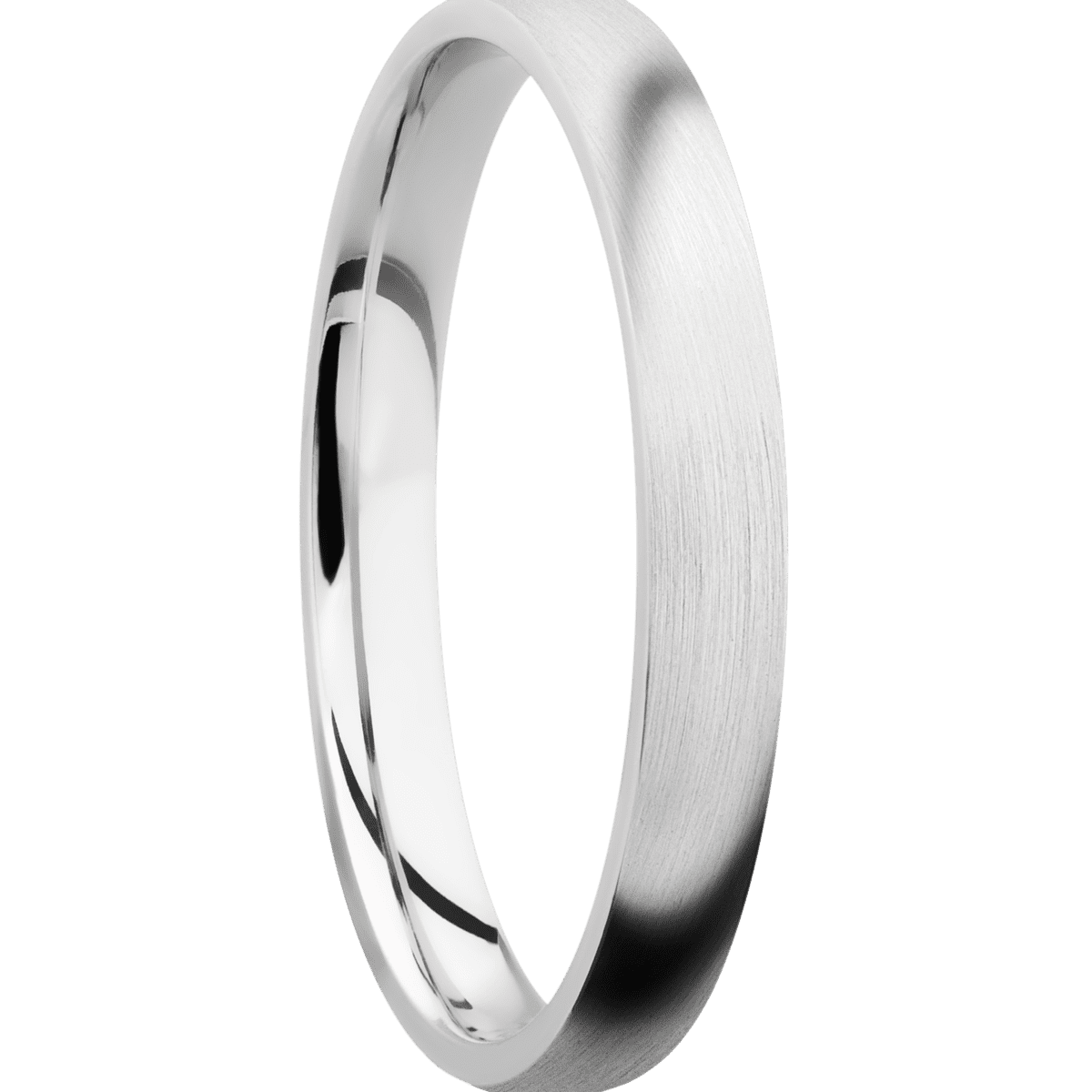 14K White Gold + Satin Finish