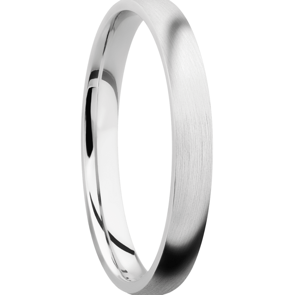 14K White Gold + Satin Finish