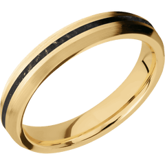 10K Yellow Gold + Satin , Satin Finish