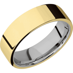 14K Yellow Gold + Polish Finish + Titanium