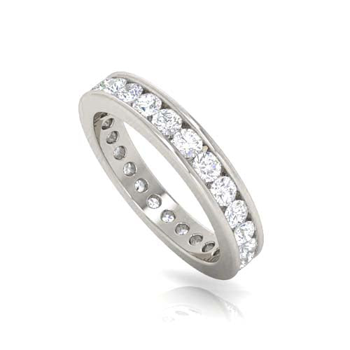 Style 10023: Channel Set Round Brilliant Diamond Anniversary Band