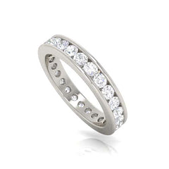 Style 10023: Channel Set Round Brilliant Diamond Anniversary Band