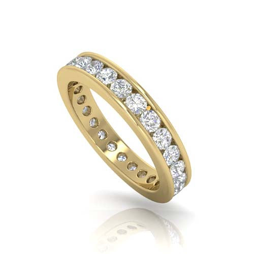 Style 10023: Channel Set Round Brilliant Diamond Anniversary Band