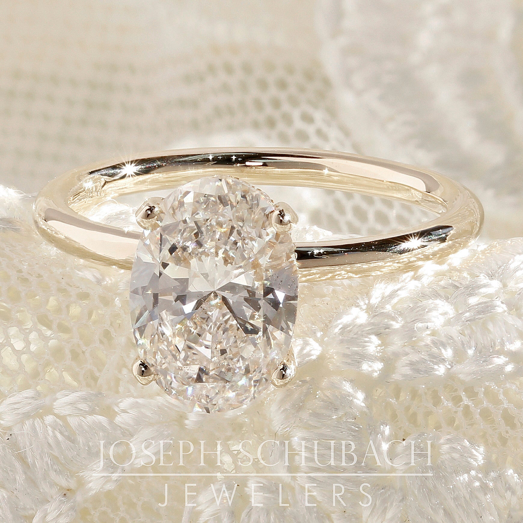 Oval Duchess Engagement Ring with Petite Pavé Under Bezel (Style 103369)