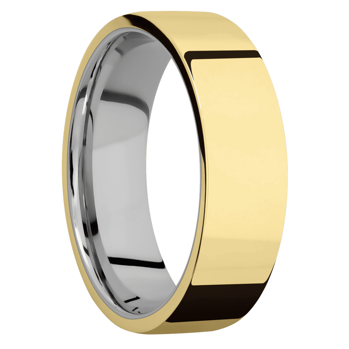 14K Yellow Gold + Polish Finish + Titanium