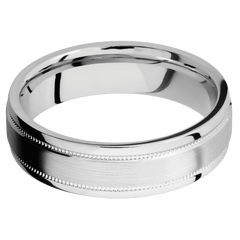 14K White Gold + Satin , Polish Finish