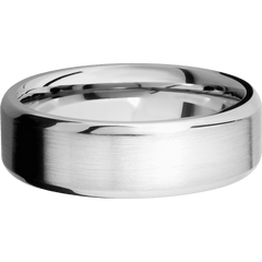 14K White Gold + Satin , Polish Finish