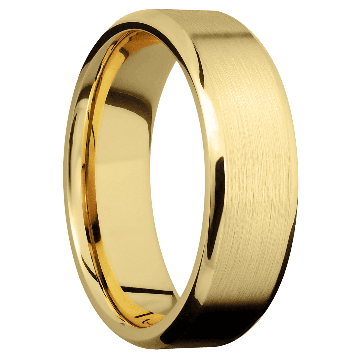 14K Yellow Gold + Satin , Polish Finish