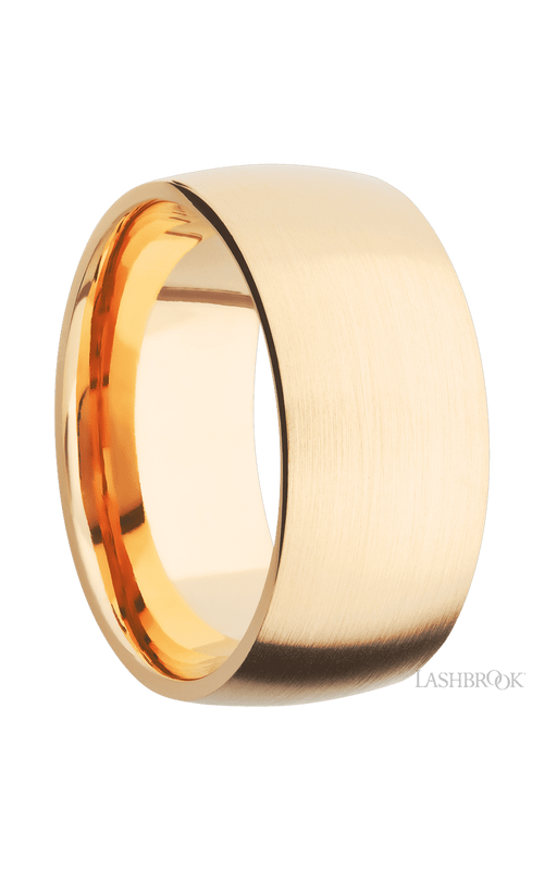 10 mm wide Domed 14K Yellow Gold band.