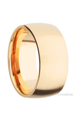 10 mm wide Domed 14K Yellow Gold band.