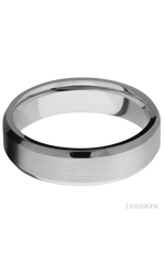6 mm wide Beveled Titanium band.