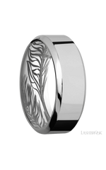 8 mm wide High Bevel Titanium band.