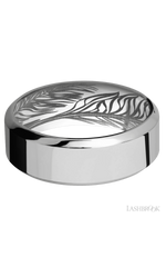 8 mm wide High Bevel Titanium band.