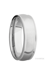 7 mm wide Domed Milgrain Edges Cobalt Chrome band.
