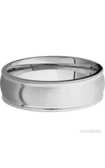 7 mm wide Domed Milgrain Edges Cobalt Chrome band.