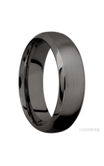 7 mm wide Domed Bevel Tantalum Noir band.
