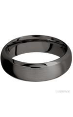7 mm wide Domed Bevel Tantalum Noir band.