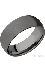 8 mm wide Domed Tantalum Noir band.