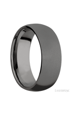 8 mm wide Domed Tantalum Noir band.