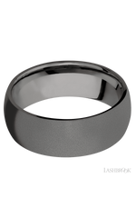 8 mm wide Domed Tantalum Noir band.