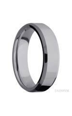 6 mm wide Beveled Tantalum band.